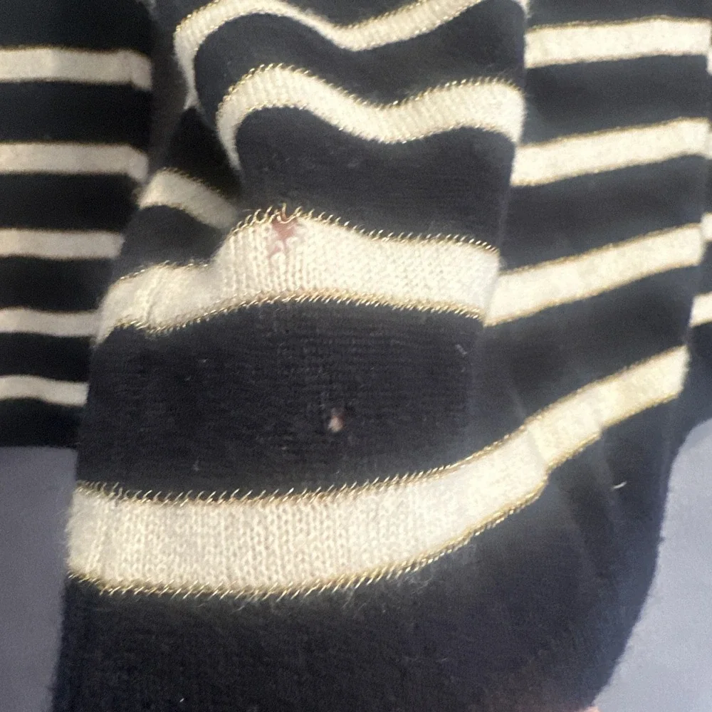 Chinti & Parker 100% Cashmere Striped Crewneck Sweater Size L Nautical *read*